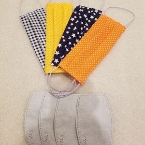 4FOR$23 HANDMADE cotton fabric face mask